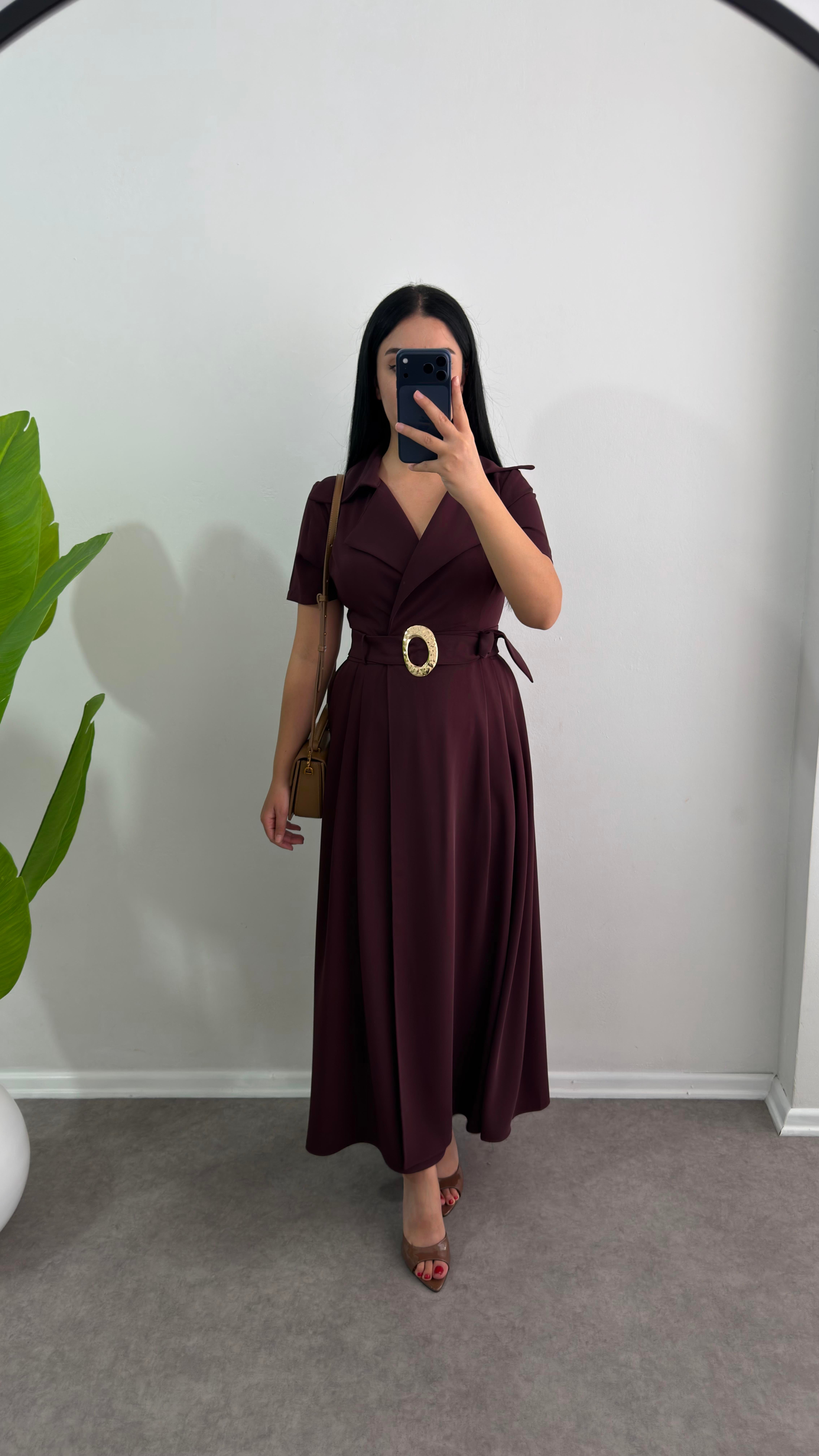 Lasa Mürdüm Maxsi Elbise