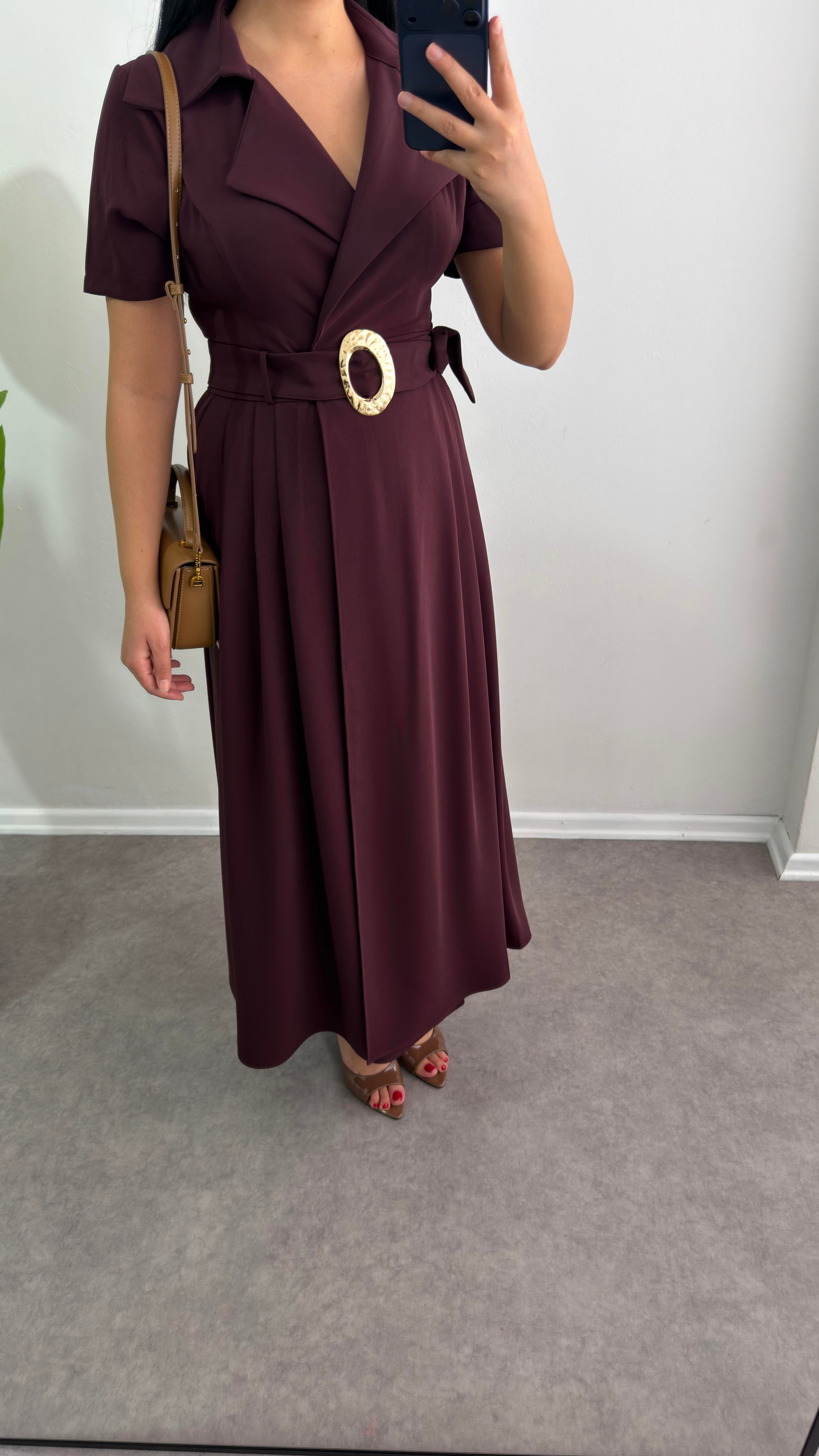 Lasa Mürdüm Maxsi Elbise