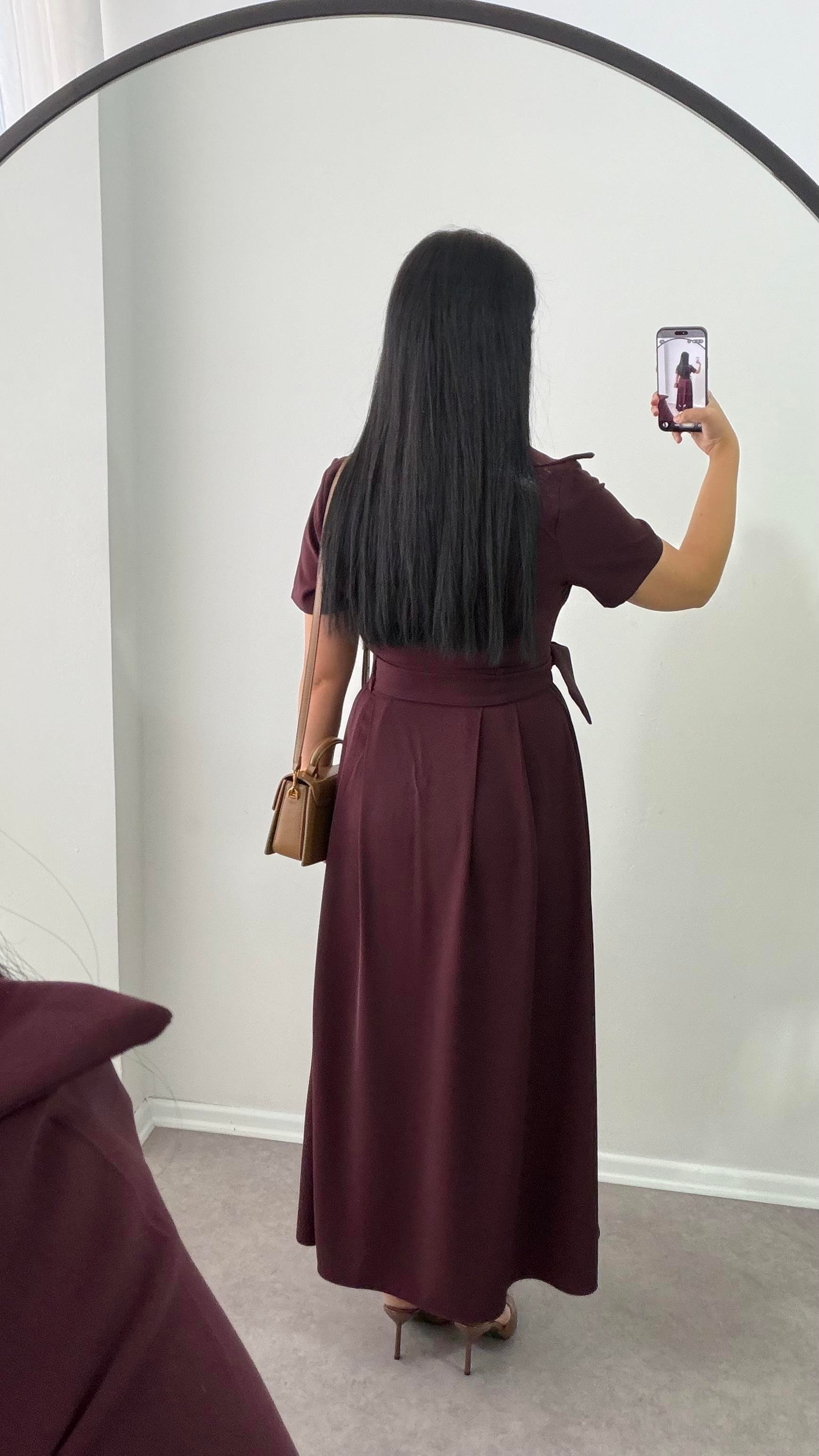 Lasa Mürdüm Maxsi Elbise