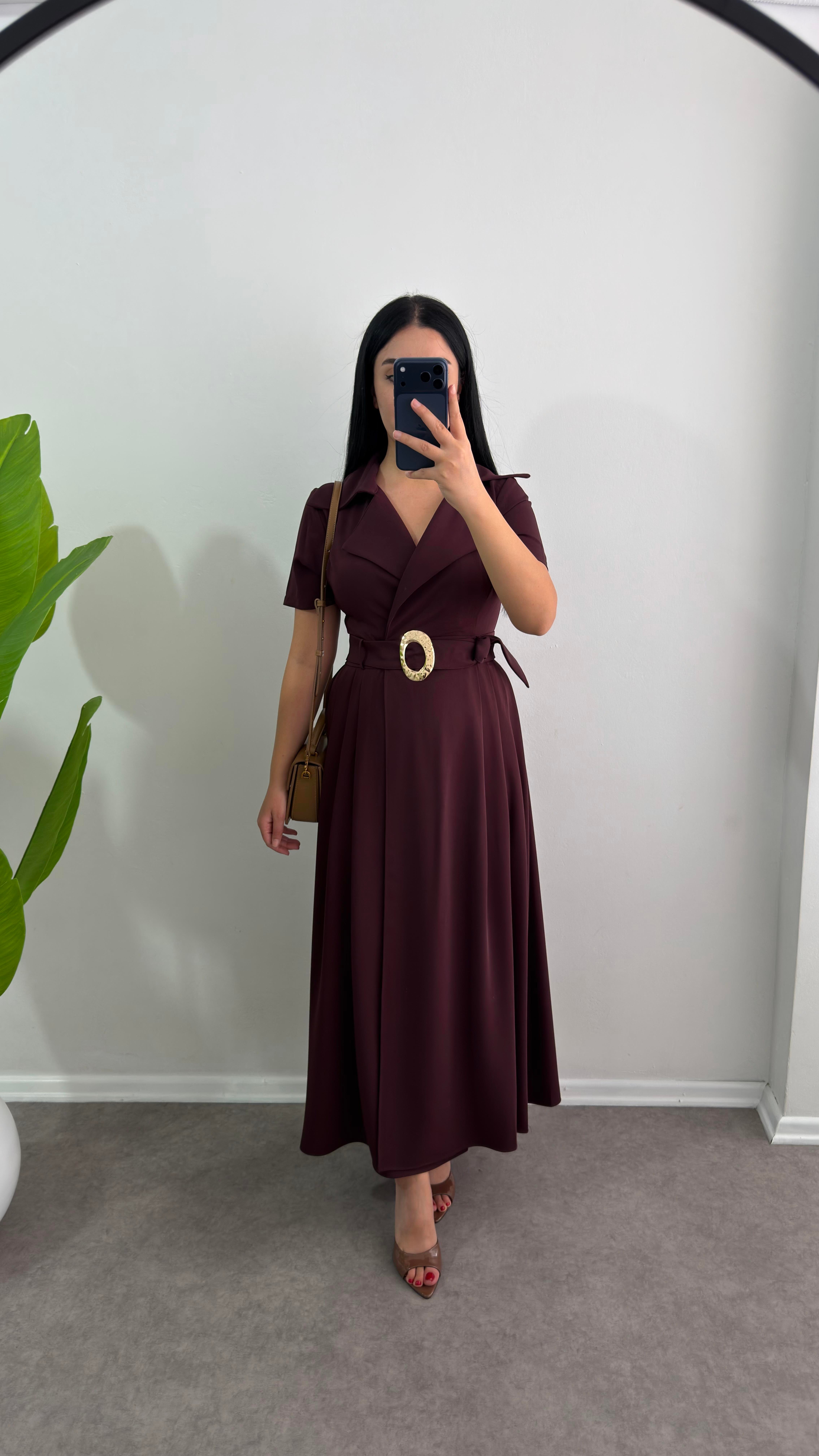 Lasa Mürdüm Maxsi Elbise