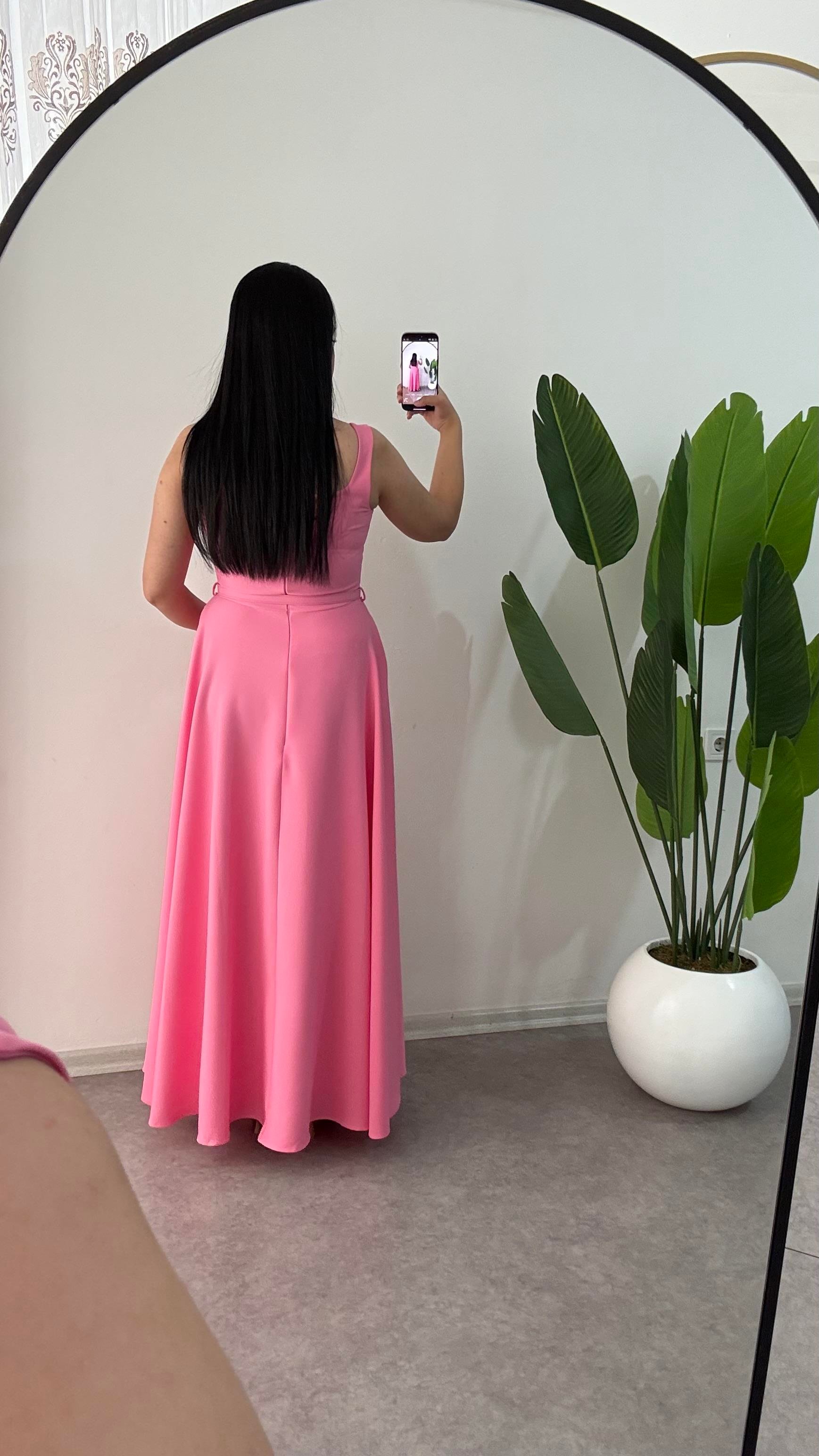 Maxsi Boy Pembe Elbise