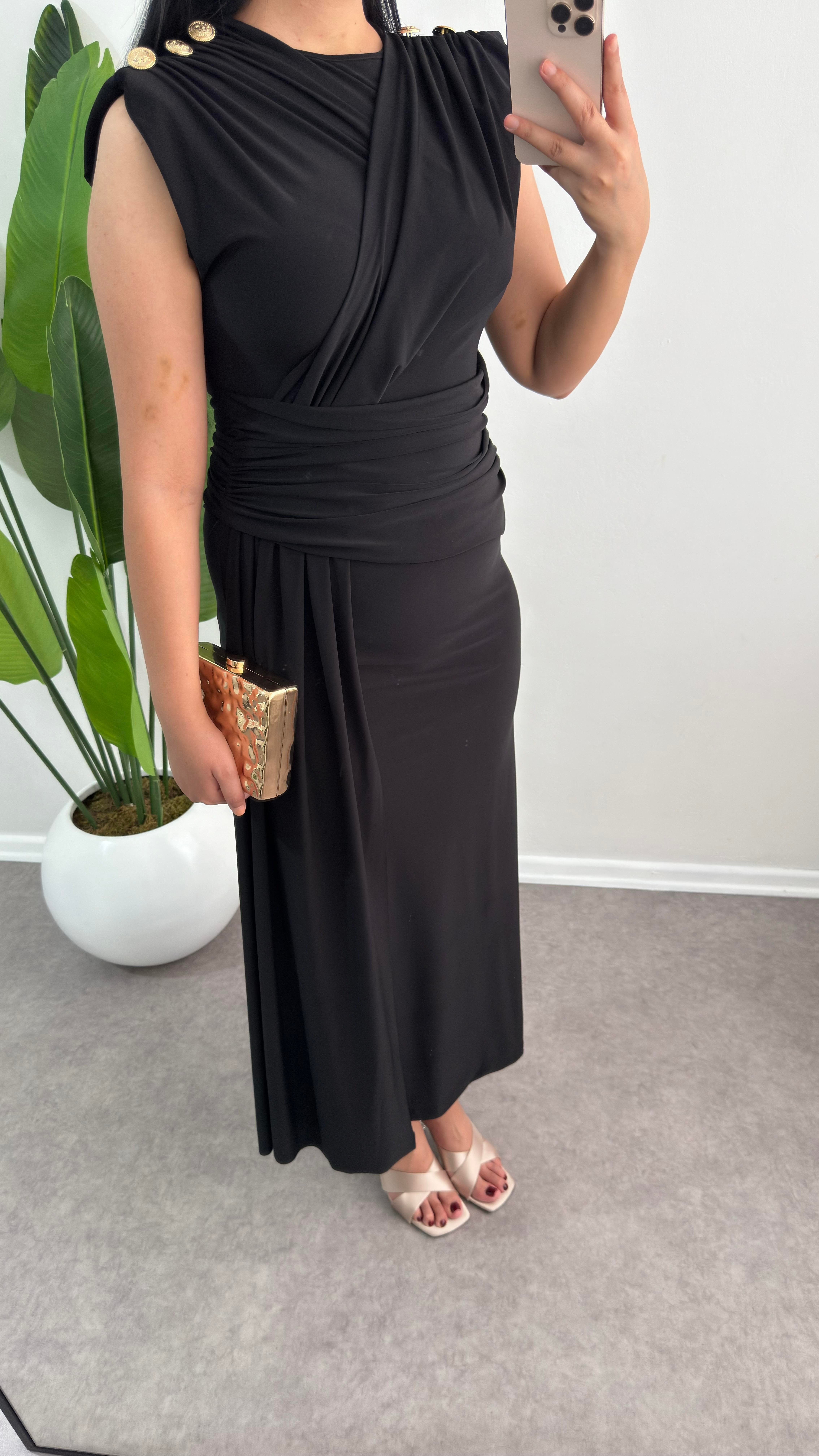 Mix Siyah Sendy Elbise