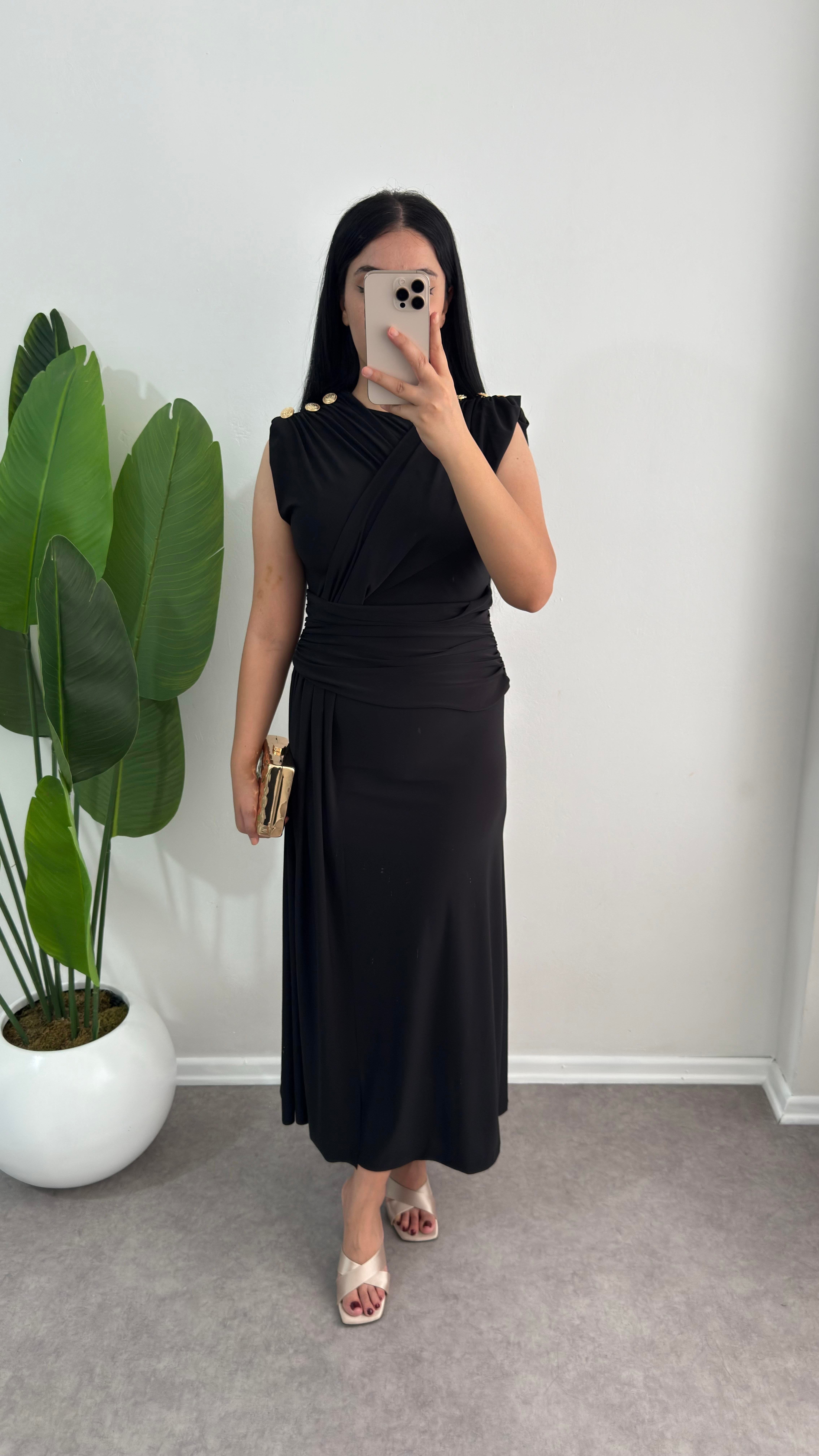 Mix Siyah Sendy Elbise