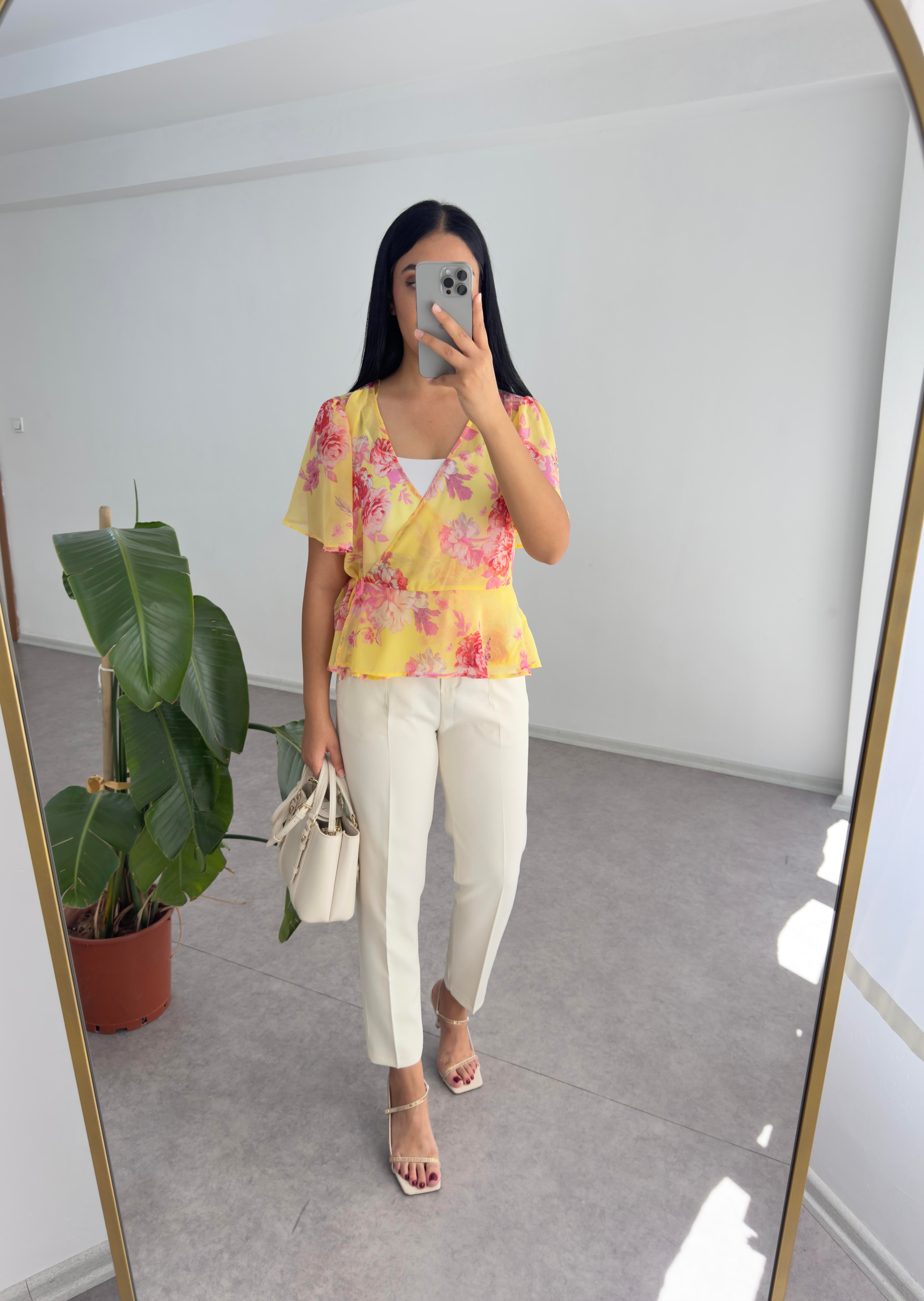 Mng Sarı Şifon Bluz