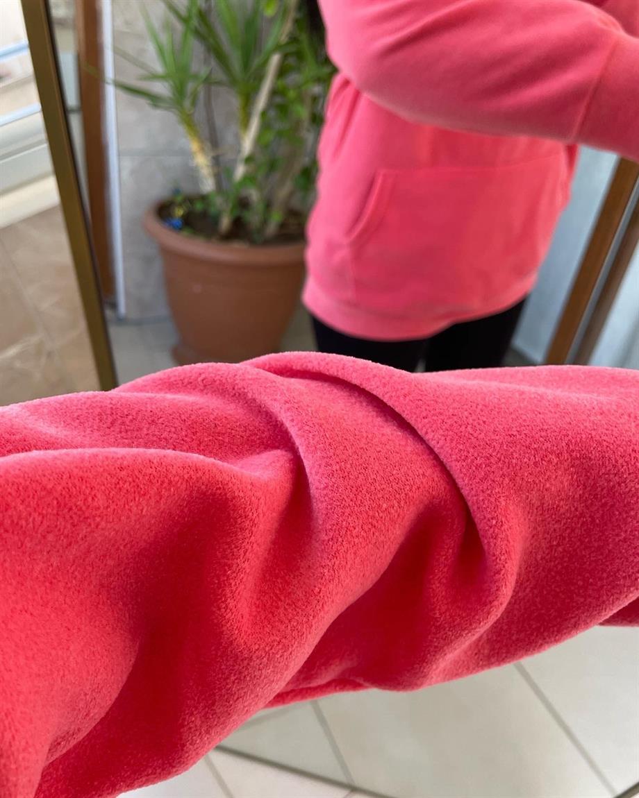 PEMBE POLARLI SWEATSHİRT