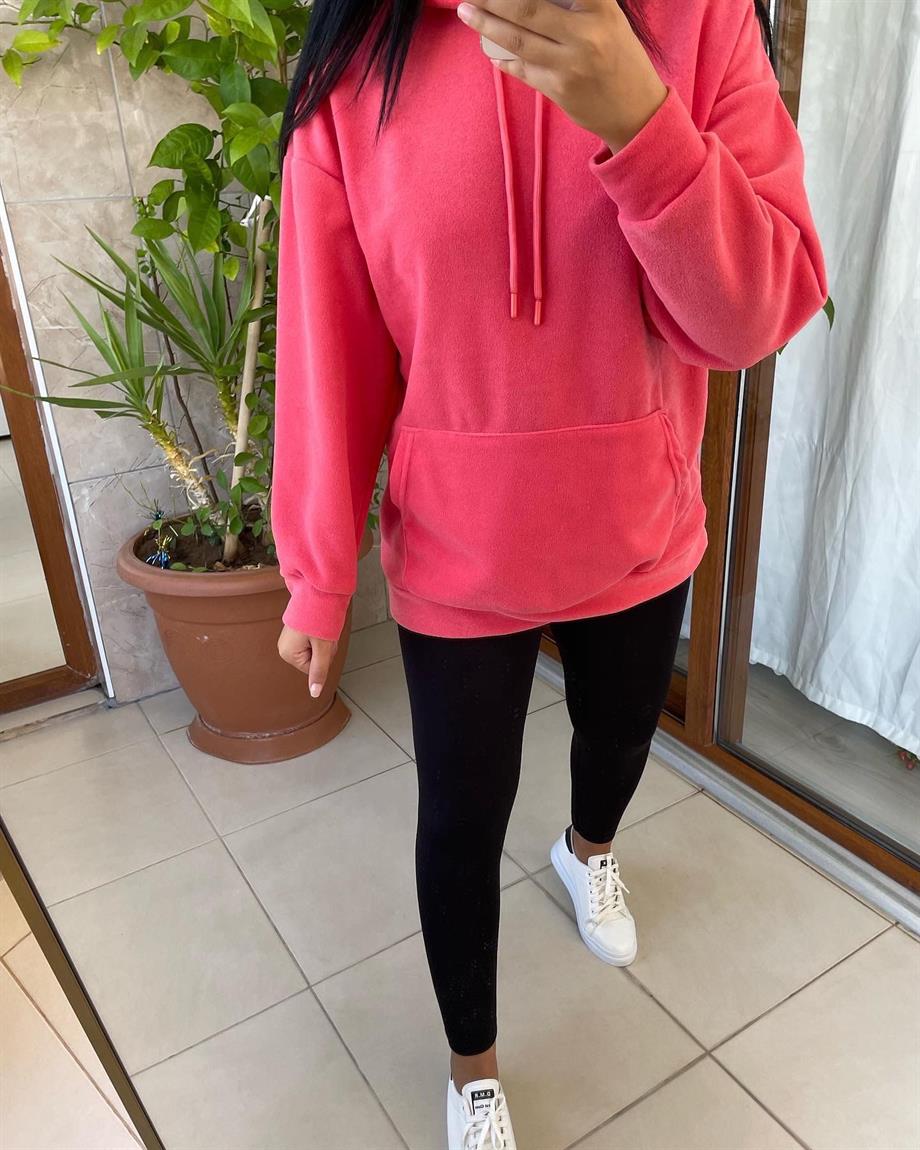 PEMBE POLARLI SWEATSHİRT