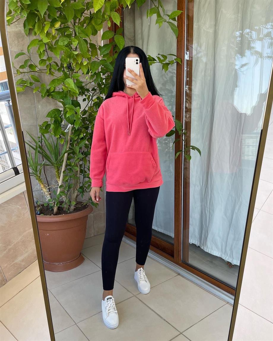 PEMBE POLARLI SWEATSHİRT