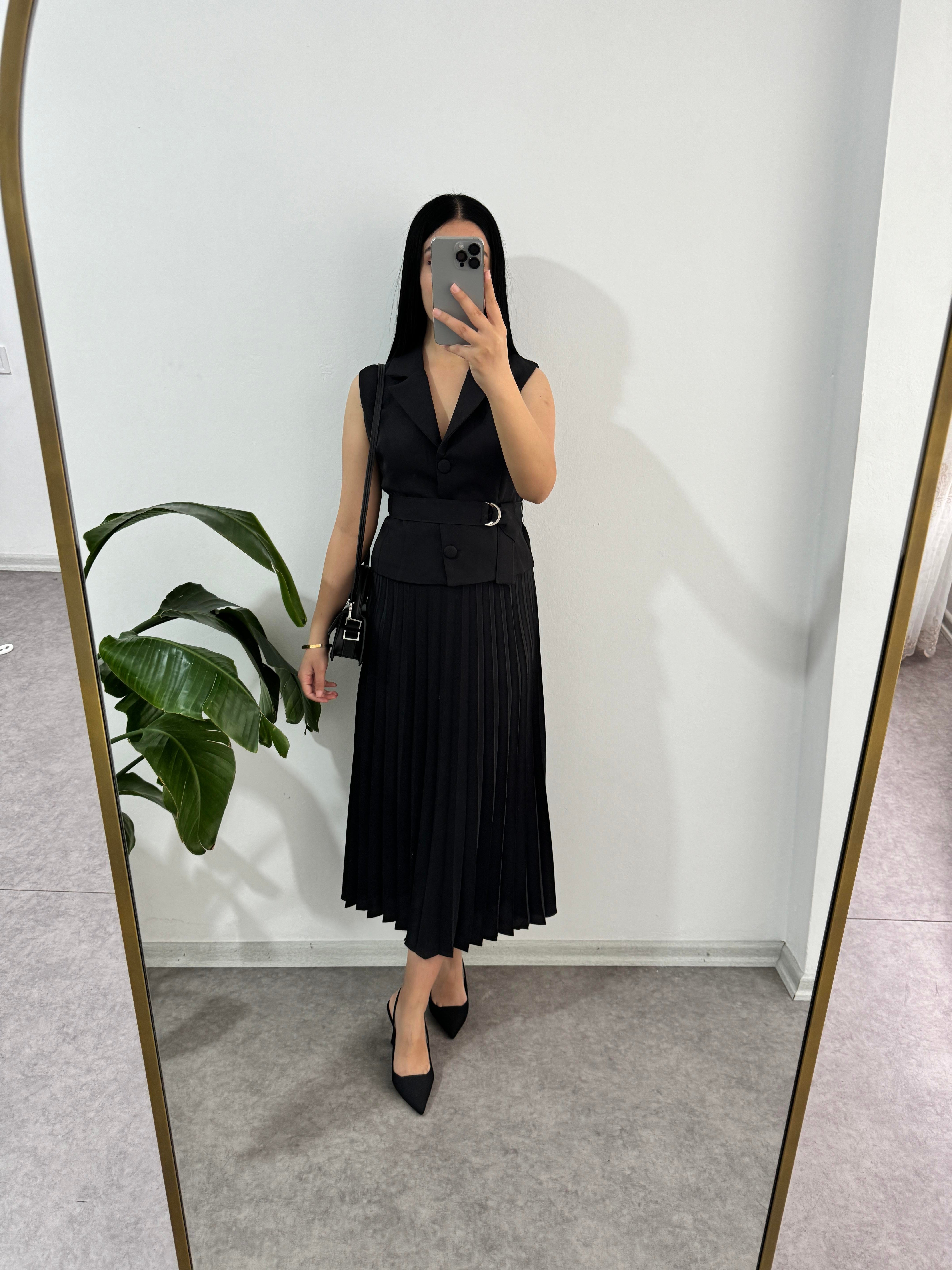 Piliseli Yelek Elbise