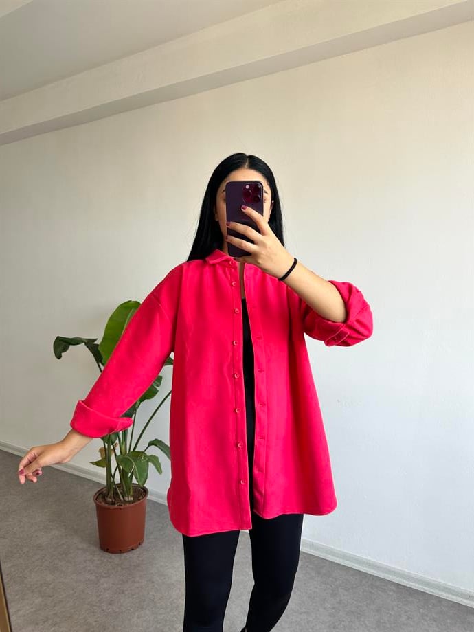 Polarlı pembe gömlek