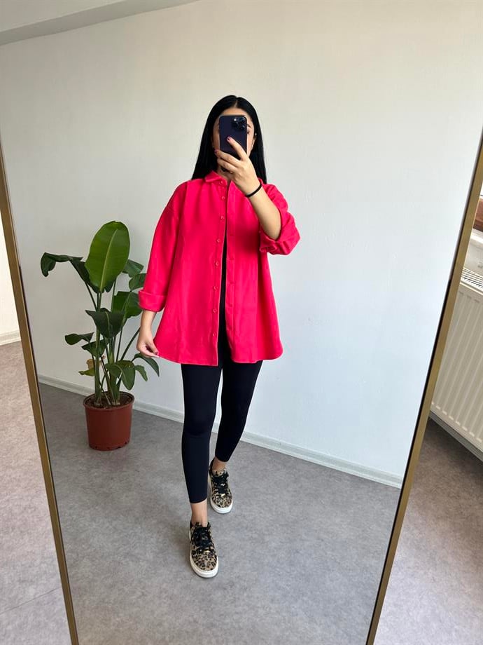 Polarlı pembe gömlek