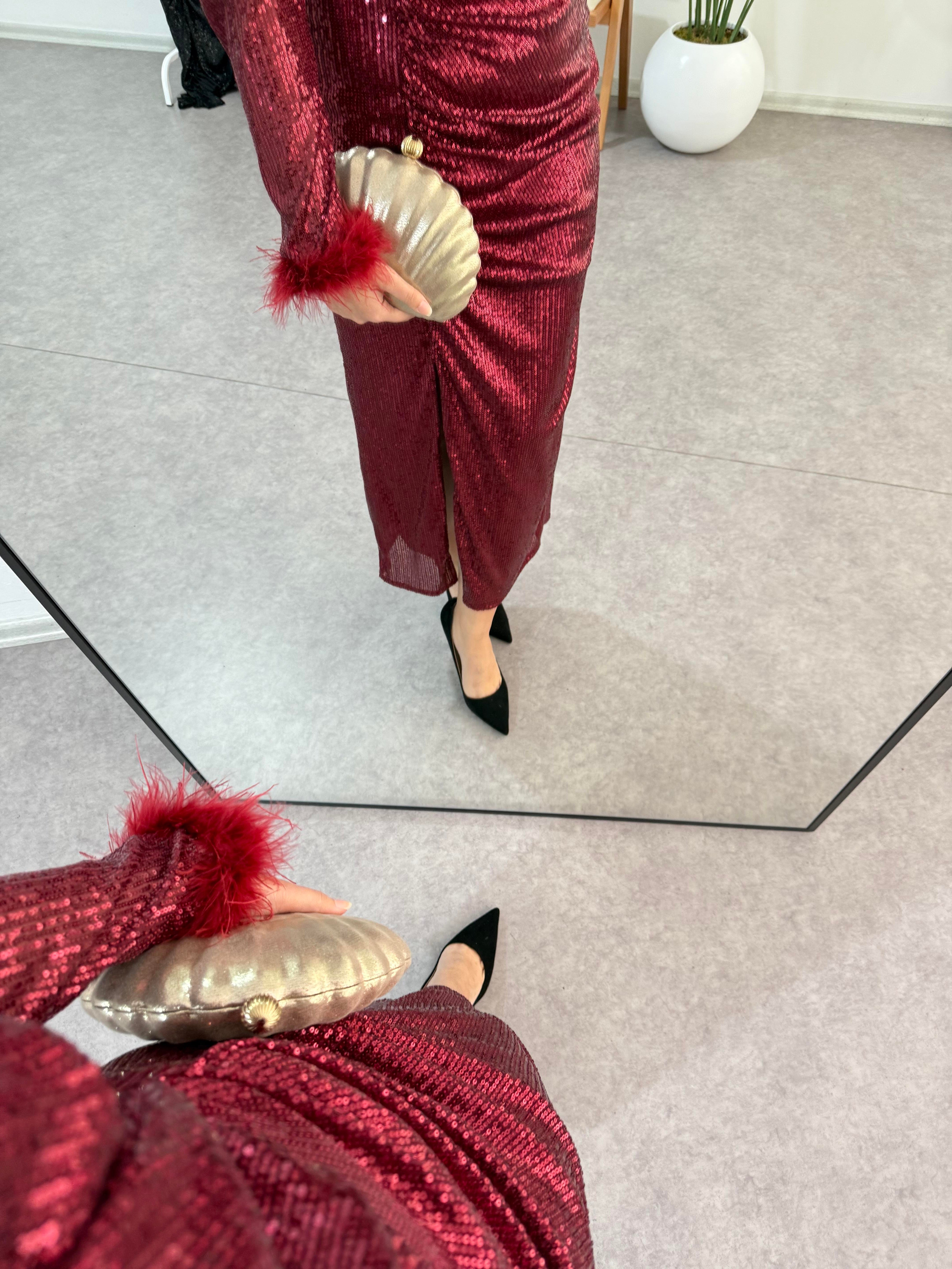 Pulpayet Bordo Elbise