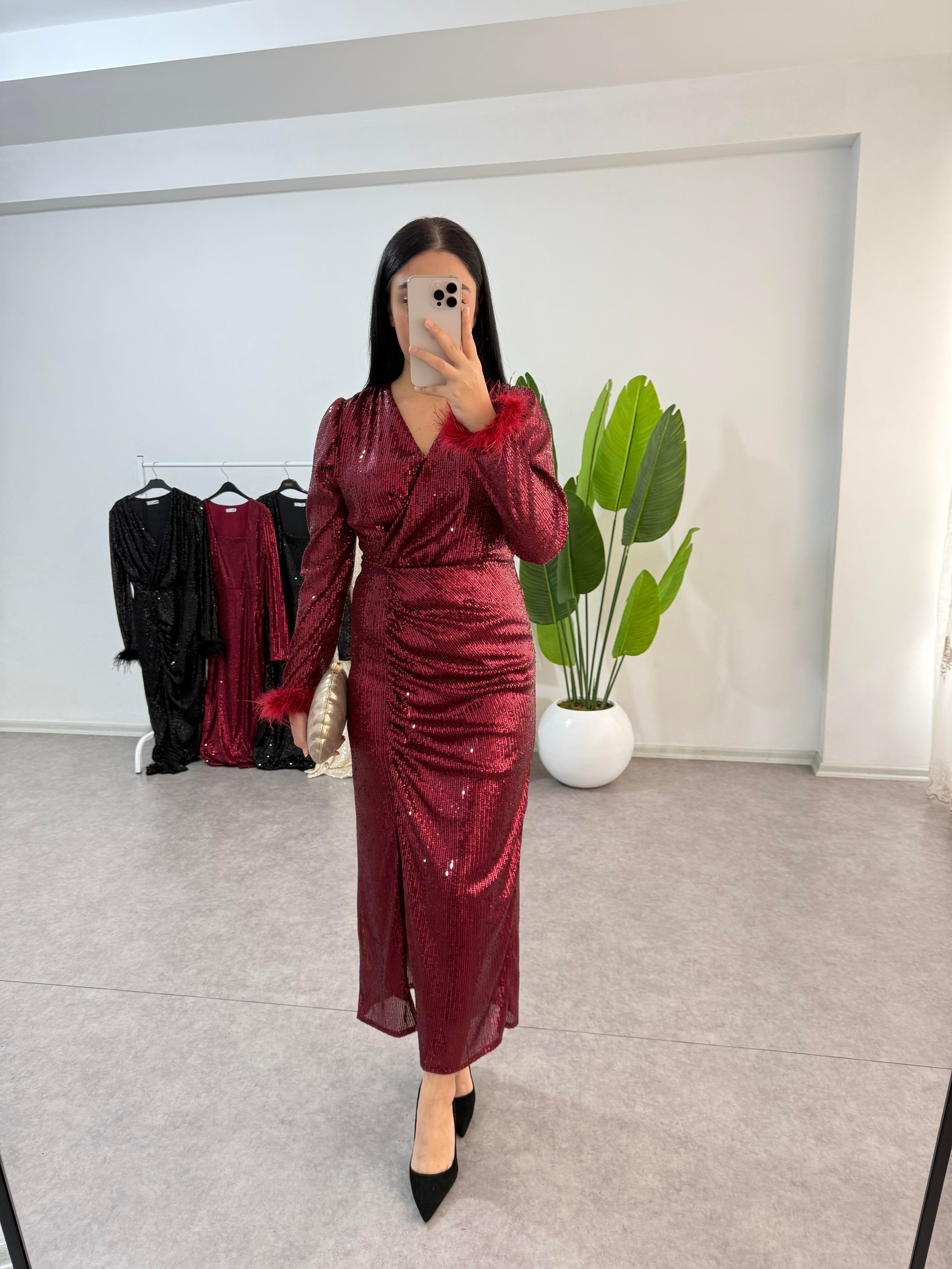 Pulpayet Bordo Elbise