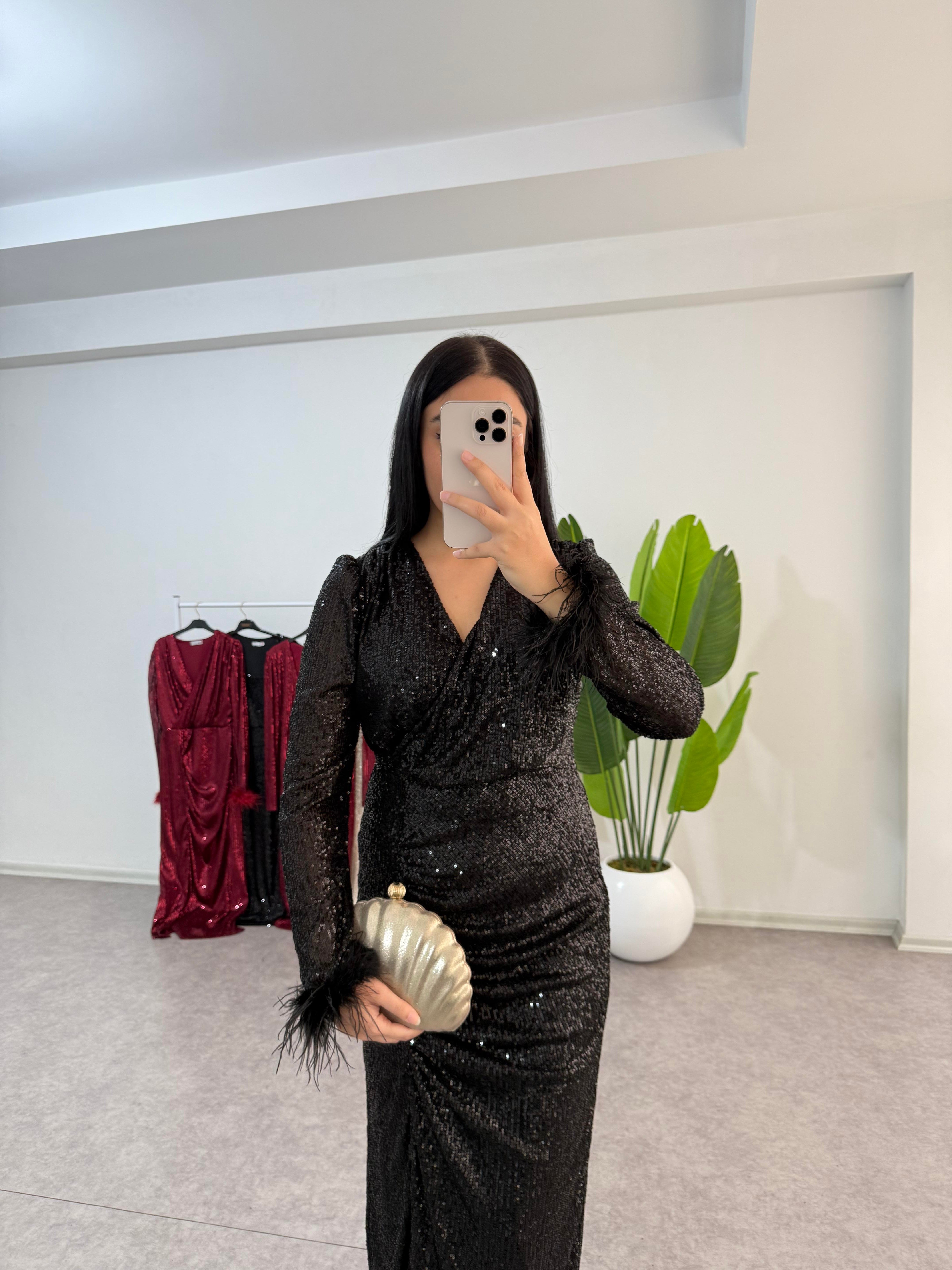 Pulpayet Siyah Elbise