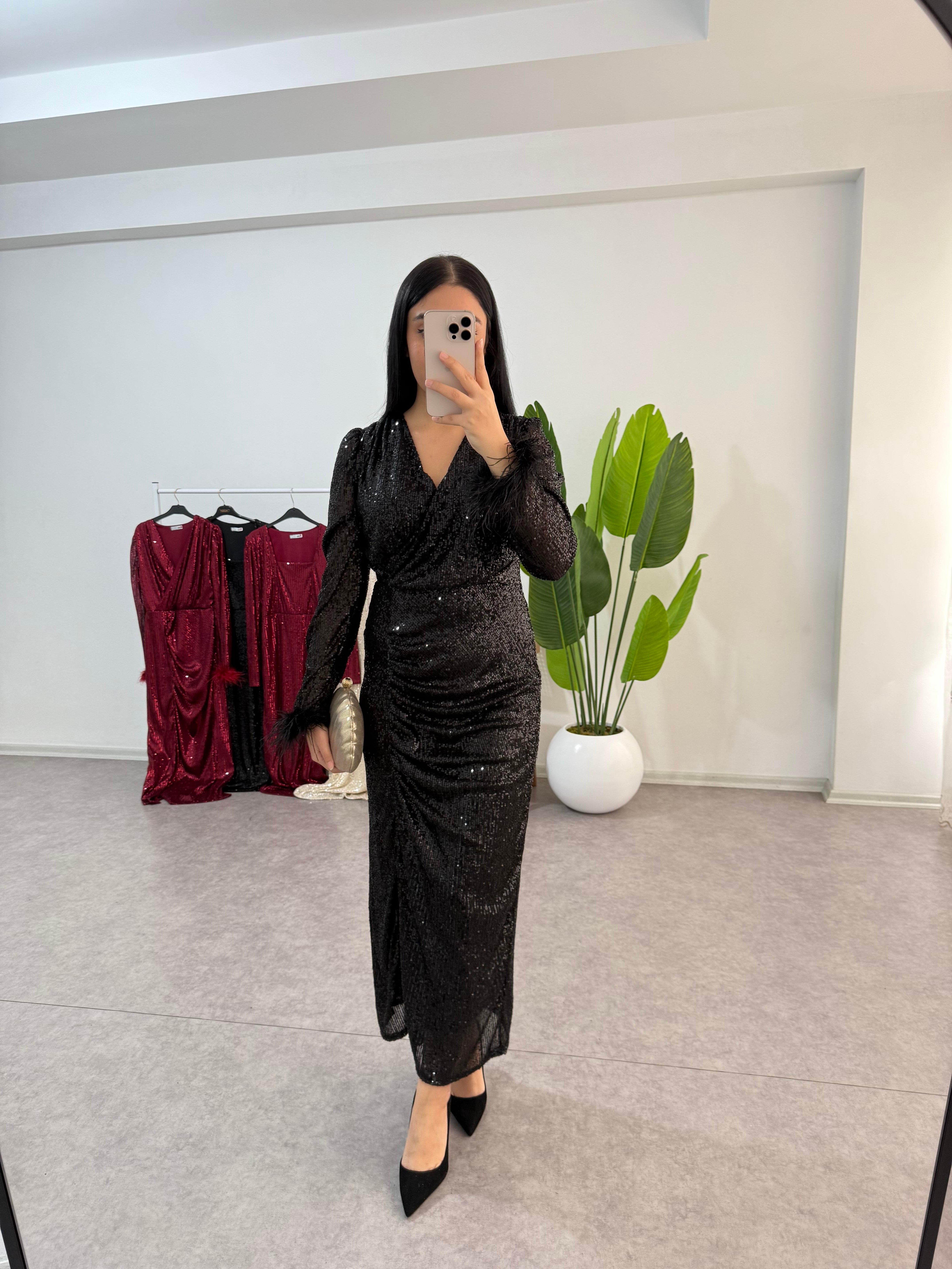 Pulpayet Siyah Elbise