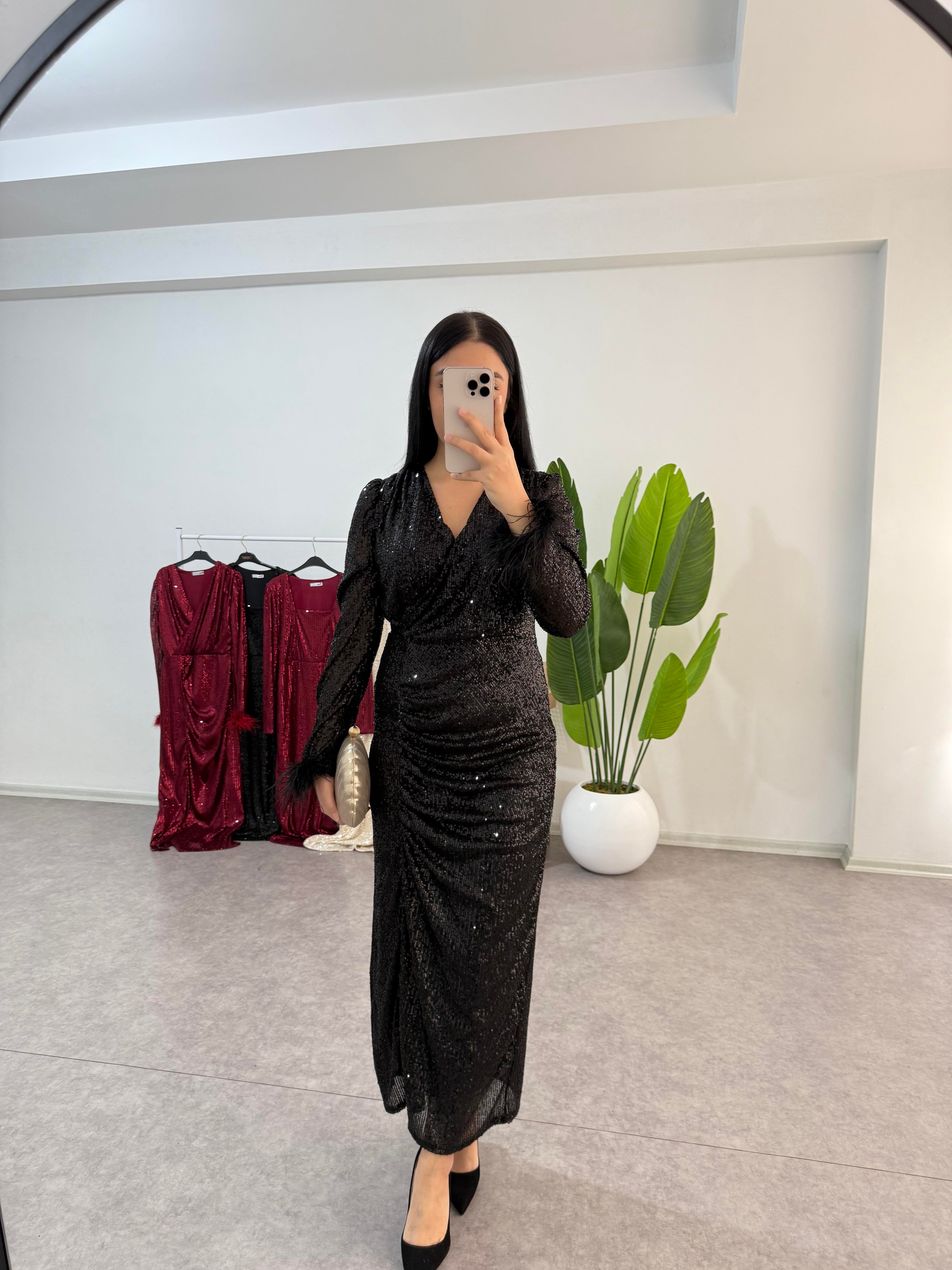 Pulpayet Siyah Elbise