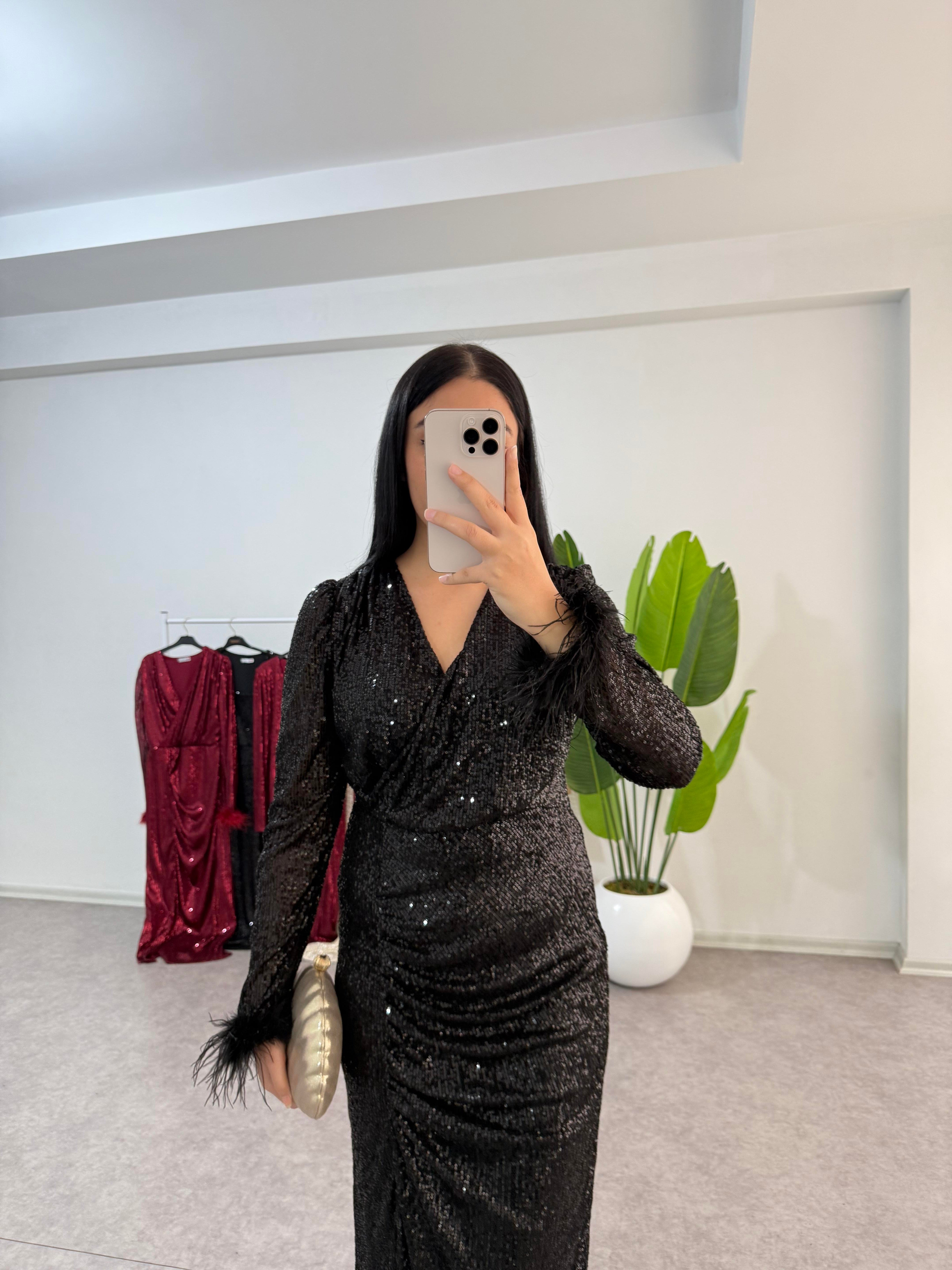 Pulpayet Siyah Elbise