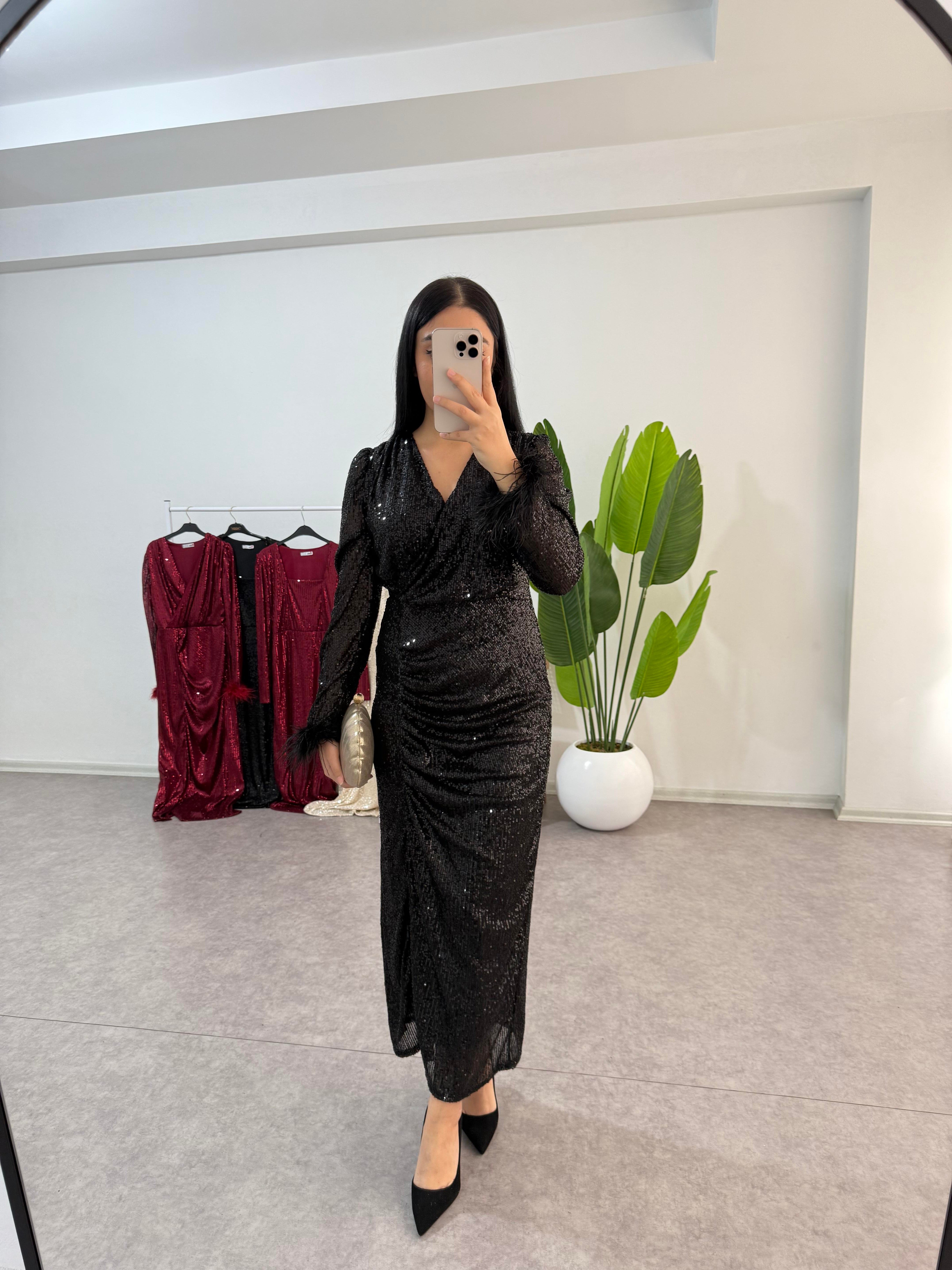 Pulpayet Siyah Elbise