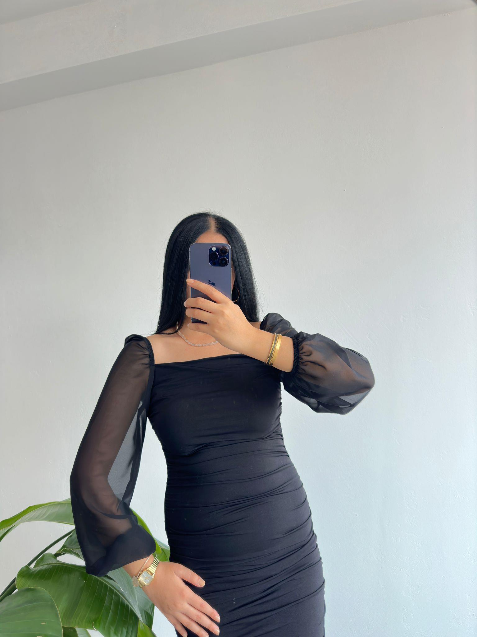 Sendy kumaş drapeli elbise