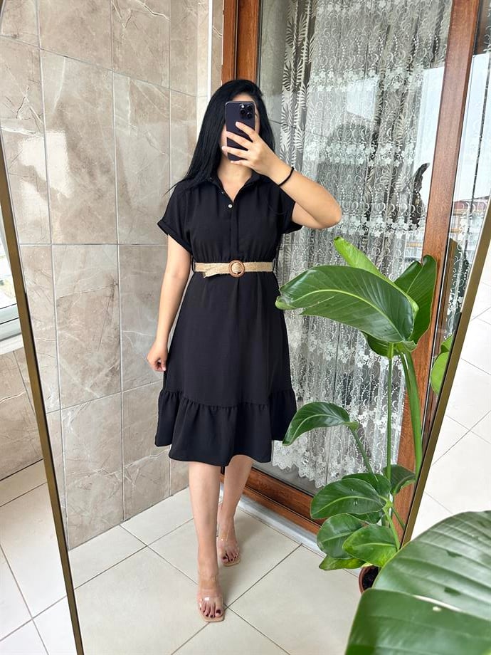 Siyah Aerobin elbise