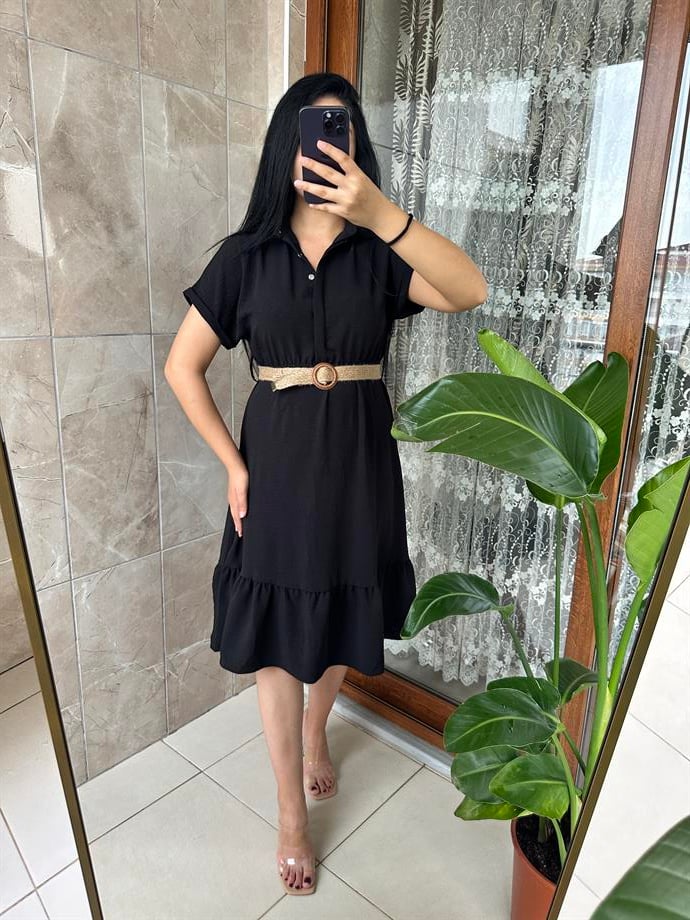 Siyah Aerobin elbise