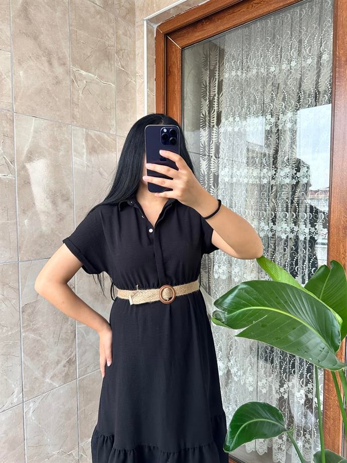 Siyah Aerobin elbise