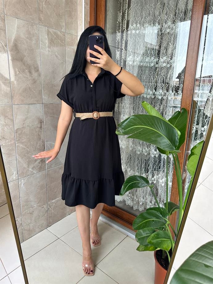 Siyah Aerobin elbise