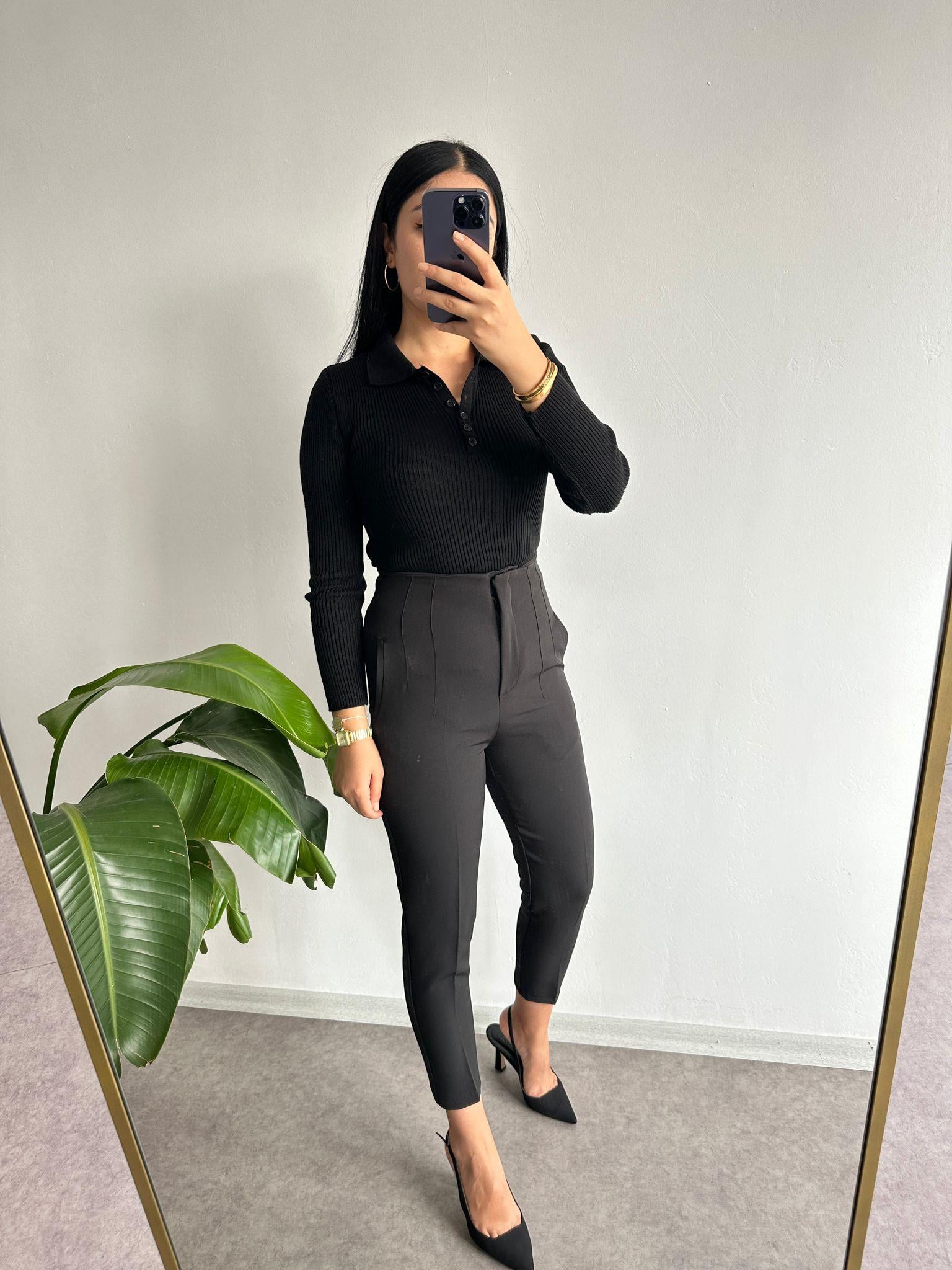 triko polo yaka bluz