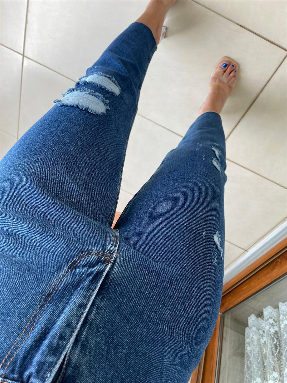 YIRTIKLI KOT PANTOLON