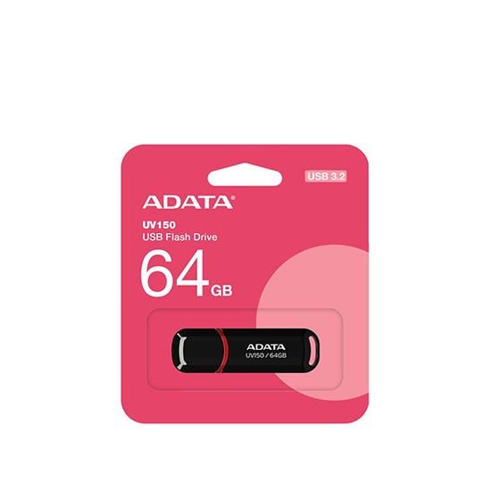 ADATA UV150 64GB USB 3.2 GEN1 BLACK FLASH BELLEK