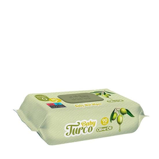 BABY TURCO 90'lı ISLAK HAVLU ZEYTİN YAĞLI *24