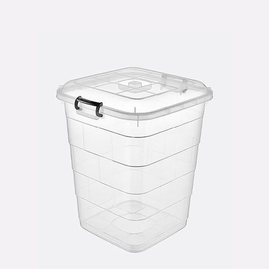 BURSEV 1112 96 ŞEFFAF TETRİS KARE BAKLİYAT KOVASI 55lt *10