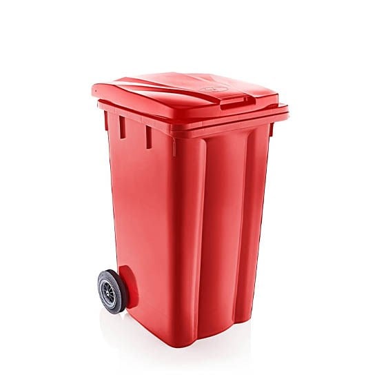 ÇÖP KONTEYNER 240lt (6510) LÜX KIRMIZI