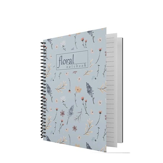 DEFTER DİLMAN FLORAL 19x26 60Y ÇİZGİLİ SPRALLİ