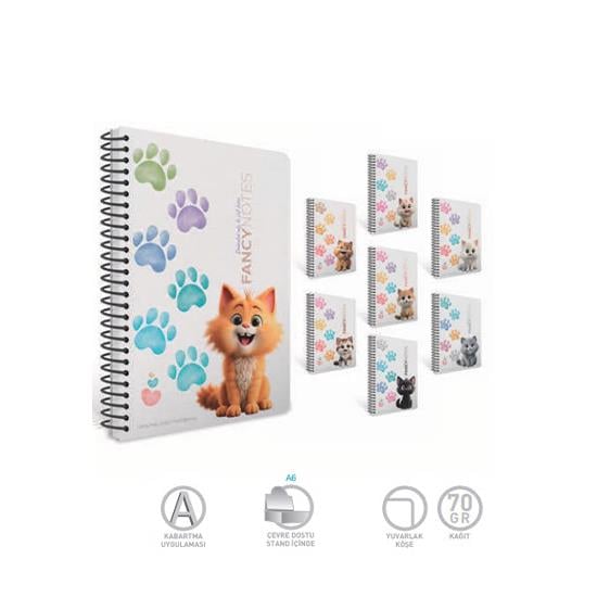 DEFTER GIPTA A4 80Y PRESSBOARD SPRALLİ SERT KPK ÇİZGİLİ