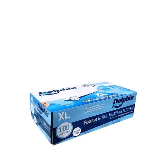 DOLPHİN NİTRİL MAVİ (XL) 100'LÜ PUDRASIZ *20
