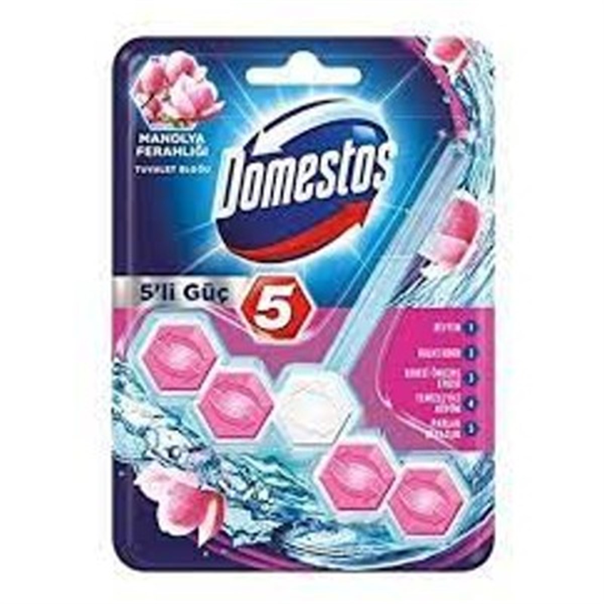 Domestos Wc Blok 5li Güç Manolya 55gr *9