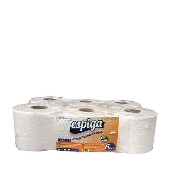 ESPİGA TUVALET KAĞIDI 4 kg 6'LI İÇTEN JUMBO PRATİK 1353