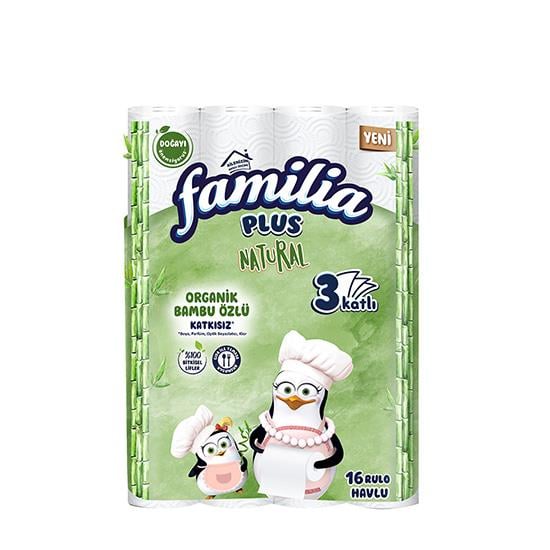 FAMİLİA HAVLU 16'LI PLUS 3KAT BAMBU ÖZLÜ *3