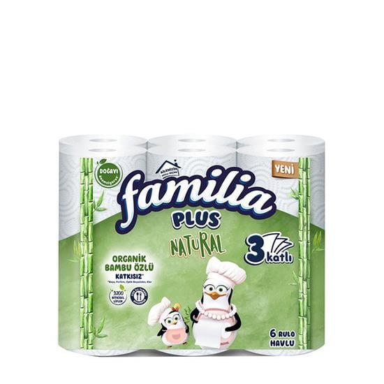 FAMİLİA HAVLU 6'LI PLUS BAMBU ÖZLÜ 3KAT *4