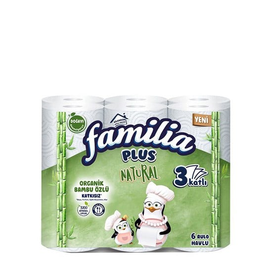 FAMİLİA HAVLU 6'LI PLUS BAMBU ÖZLÜ 3KAT *4