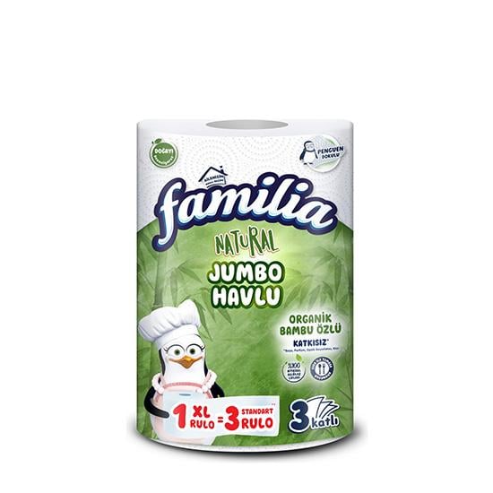 FAMİLİA JUMBO XL HAVLU 1=3 NAT.BAMBU *15