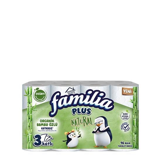 FAMİLİA TUVALET KAĞIDI 16'LI PLUS BAMBU ÖZLÜ *3