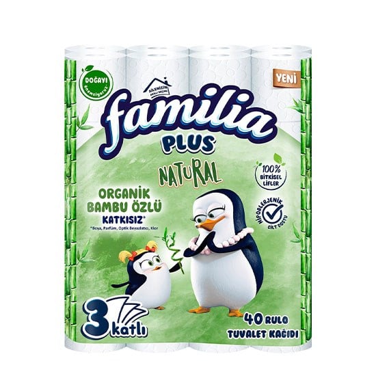 FAMİLİA TUVALET KAĞIDI 40'LI PLUS BAMBU ÖZLÜ *3