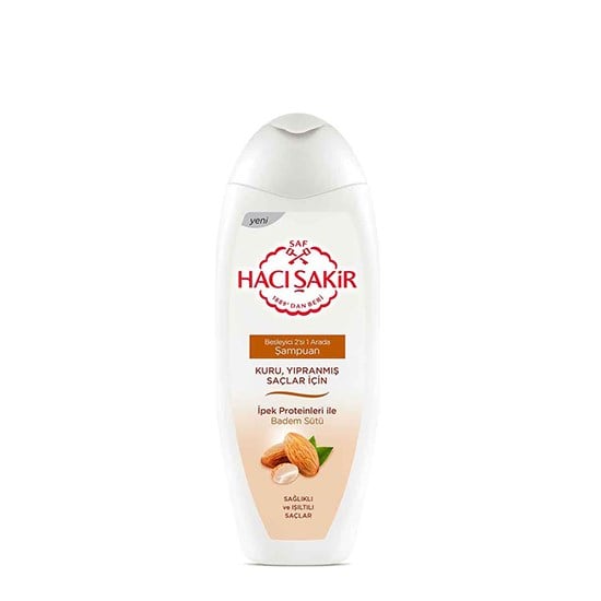 HACI ŞAKİR ŞAMPUAN 500ml KURU YIP.BADEM 2+1 *12