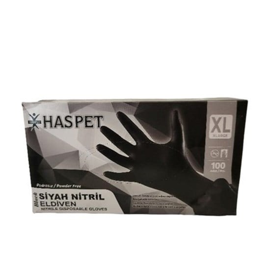 HASPET NİTRİL SİYAH (XL) 100'Lü PUDRASIZ *20