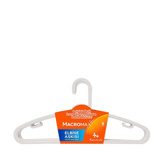 MACROMAX ELBİSE ASKISI 6'LI *12