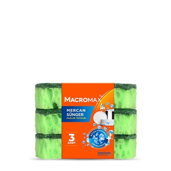 MACROMAX SÜNGER 3'LÜ MERCAN *12