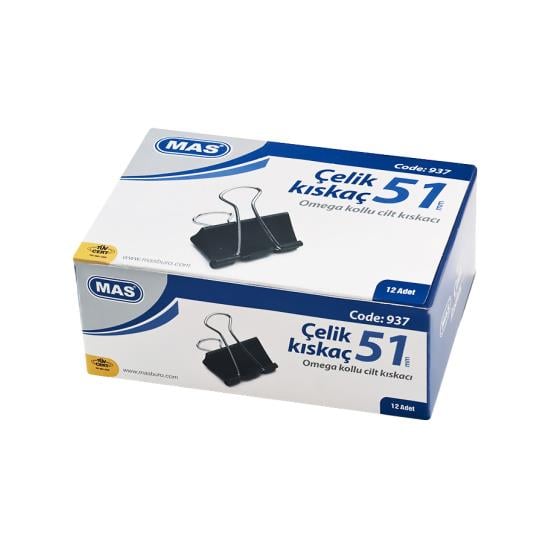 MAS 937 OMEGA ÇELİK KISKAÇ 51mm SİYAH 12'Lİ