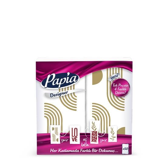 PAPİA DESIGNER PEÇETE 50'Lİ *24