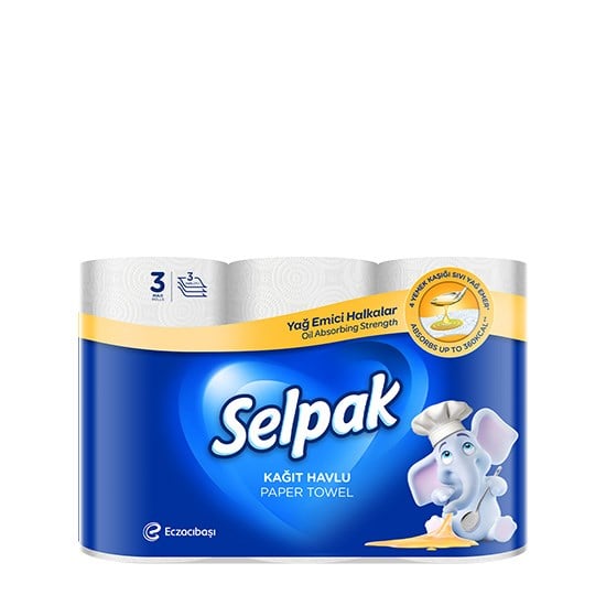 SELPAK HAVLU 3'LÜ *8
